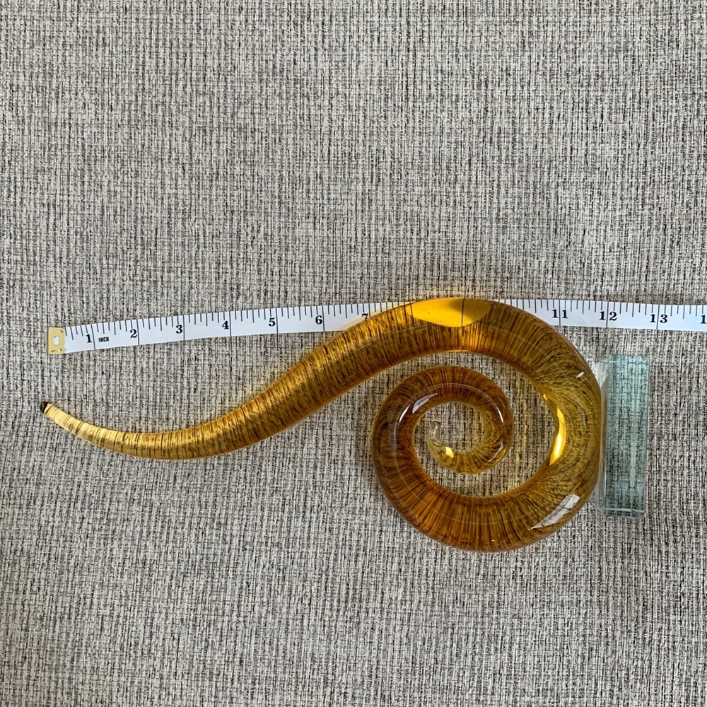 Love Knot Murano Style Hand Made Blown Abstract Art Sculpture Elegant Gold Glass - Picture 11 of 17
